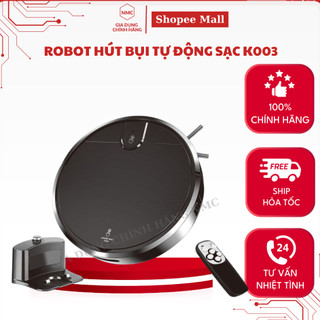Robot Hút Bụi Lau Nhà K-003 PRO - Thông Minh,Lực Hút Mạnh Mẽ, Cảm Biến Tự Động, Đổi Mới 30 ngày, BH 5 năm - NMC Official