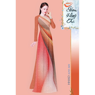 Vải áo dài in hoa 3D chuyển sắc