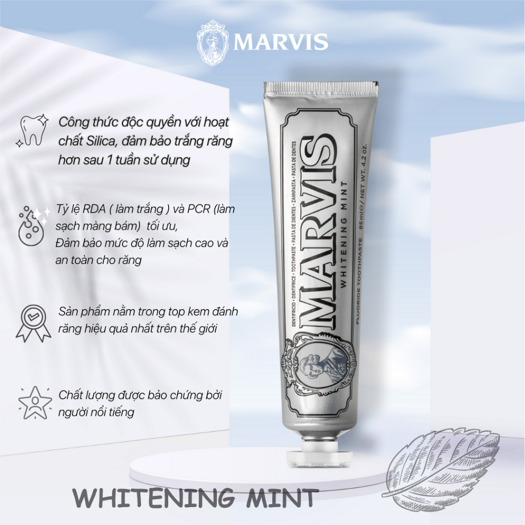 Kem đánh răng Marvis Toothpaste 85ml nhiều mùi hương