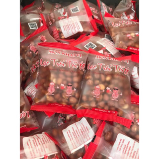 comboo 10 gói Lạc rang tỏi ớt 50g, đậu phộng rang tỏi ớt, món nhậu, khai vị...