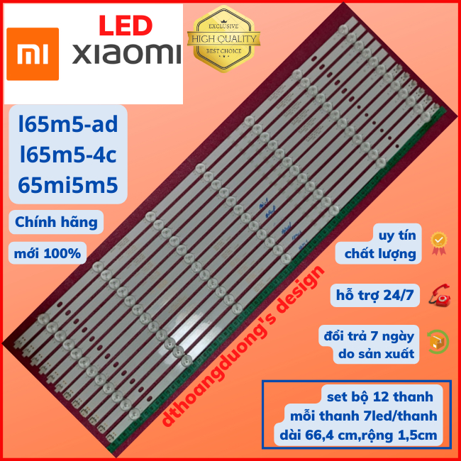 Thanh led tivi xiaomi l65m5-ad,l65m5-4c,65mi5m5(set 1 bộ 12 thanh ab,7led/thanh)-dthoangduong.