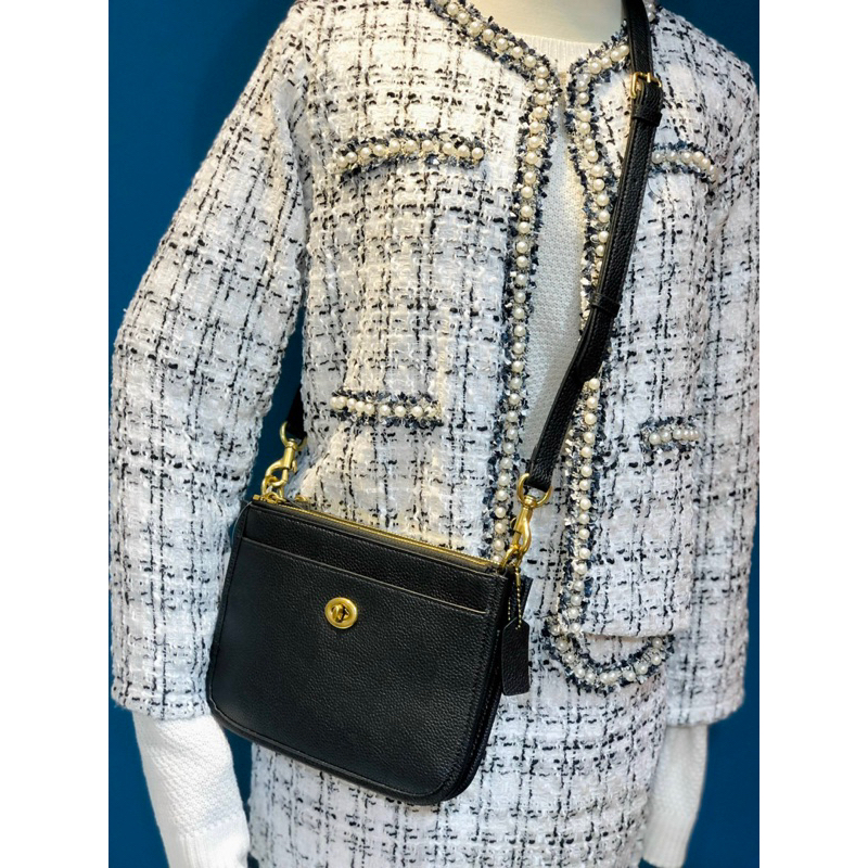 Túi coach slim đeo chéo màu đen