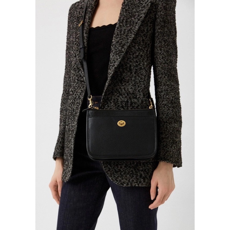 Túi coach slim đeo chéo màu đen