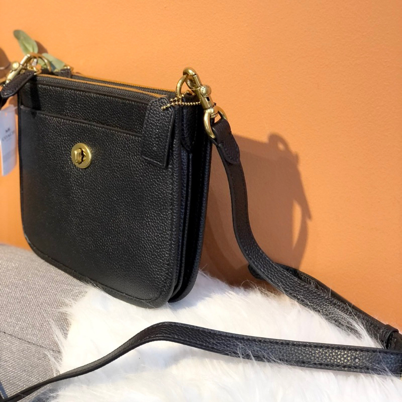 Túi coach slim đeo chéo màu đen