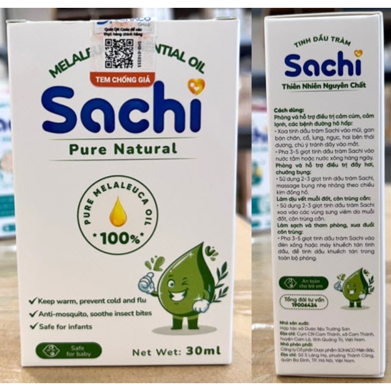Tinh Dầu Tràm Nguyên Chất Sachi 30ml / Tinh Dầu Tràm Khuynh Diệp Sachi 30ml
