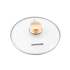 Nắp vung kính bộ nồi Sunhouse SH781, vung nồi lẩu-xoong-nồi inox, nắp nồi, nắp vung thuỷ tinh