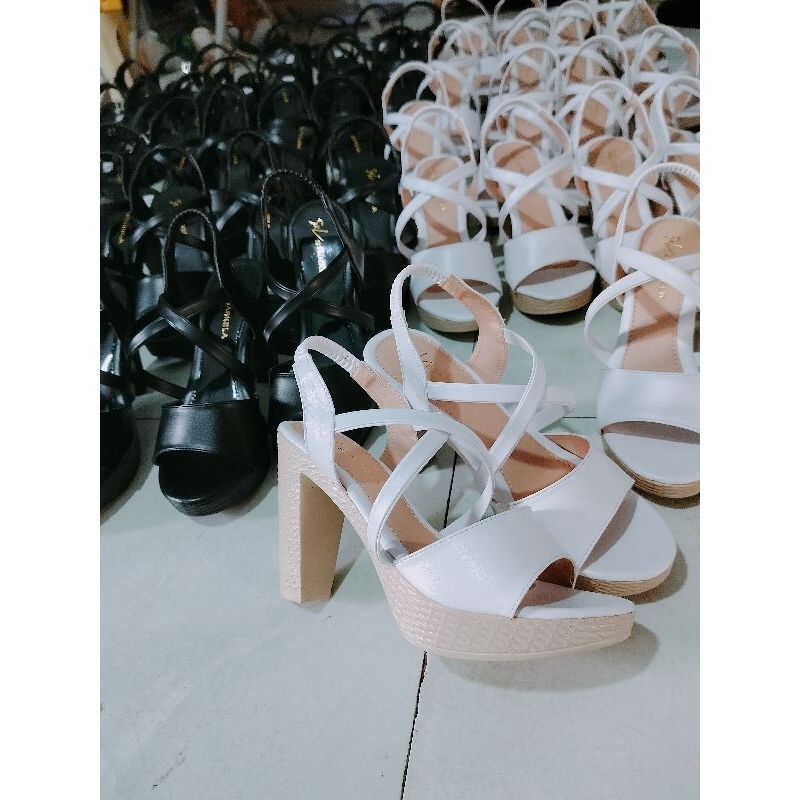 Cao gót xuồng 10cm.D8022.Quai bản ngang  hậu thun