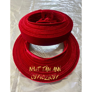 💦khăn xếp hầu đồng nhung the tơ tằm,combo 2chiếc xếp cô 15vòng-xếp quan 9vòng, bao sang-xịn-mịn