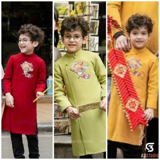 🥰 Áo dài bé trai cao cấp đẹp  chất tuyết mưa cao cấp mềm mãi ko dặm ngứa cho da bé