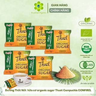 Đường thốt nốt dạng nhuyễn organic sugar Thnot CONFIREL gói nhỏ 5g tiện lợi cho bé ăn dặm, mang du lịch
