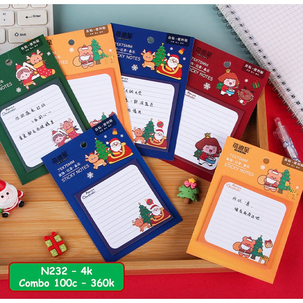 N232 - Sticky Note Vuông Noel