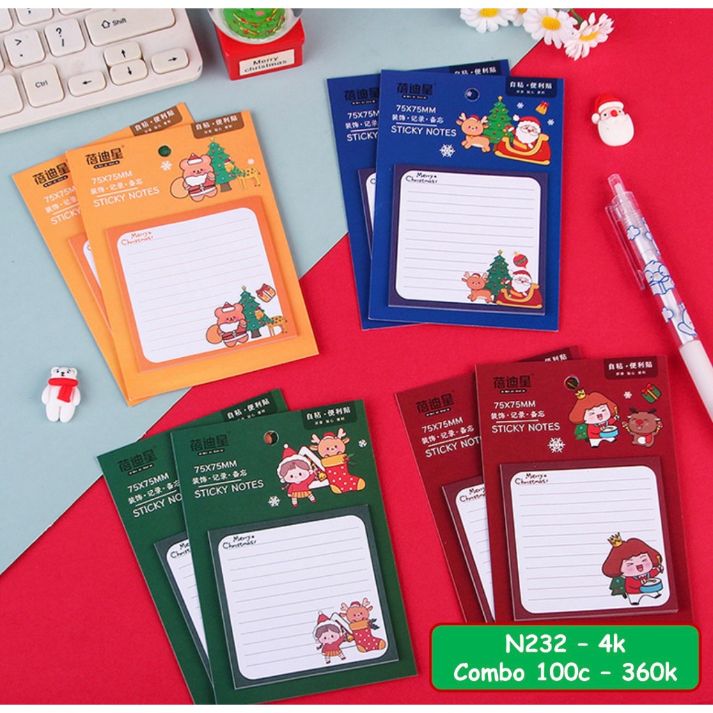 N232 - Sticky Note Vuông Noel