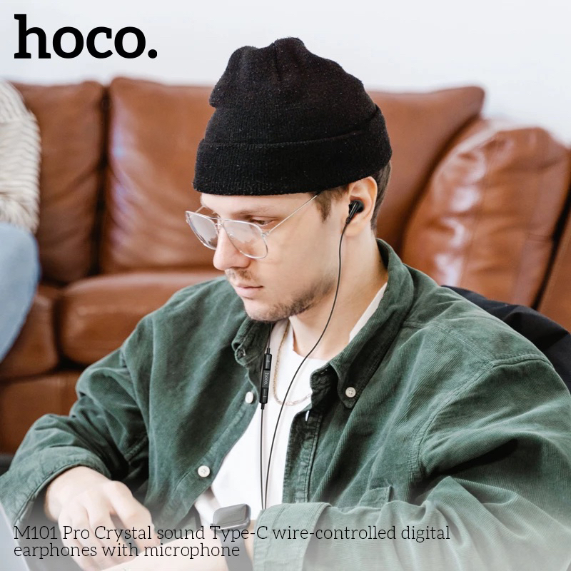 Tai nghe có dây Hoco M101 Pro chân TypeC hỗ trợ Xiaomi, Huawei, OnePlus,…