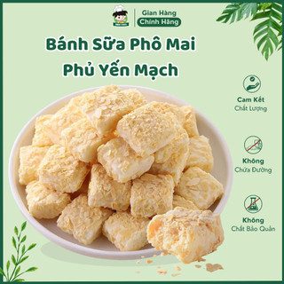 Bánh Sữa Phô Mai Phủ Yến Mạch Không Đường, Không Chất Bảo Quản Thơm Ngon Giòn Rụm, Bánh Ăn Kiêng Đầy Đủ Dinh Dưỡngg
