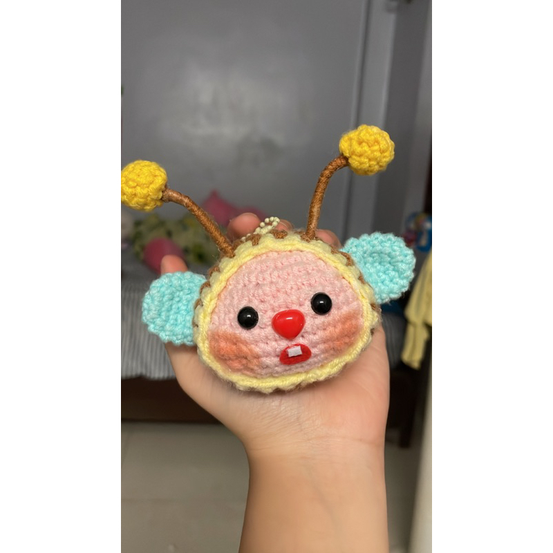 Móc khoá loppy bằng len