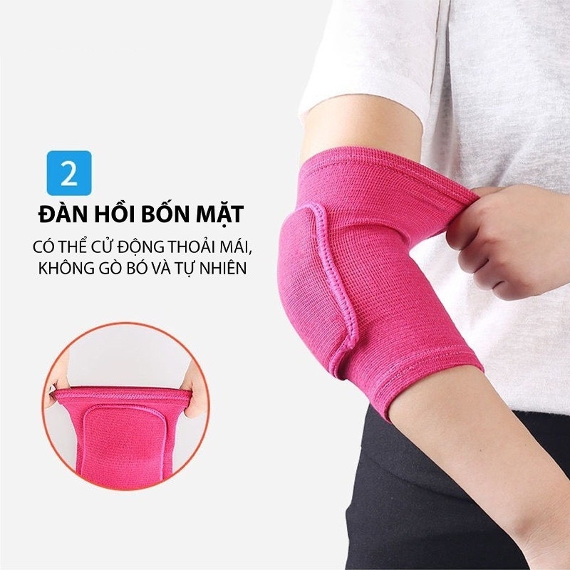 Bảo Vệ Khuỷu Tay Dệm Mút Hỗ Trợ Tập Yoga, Gym Và Thể Thao Cao Cấp