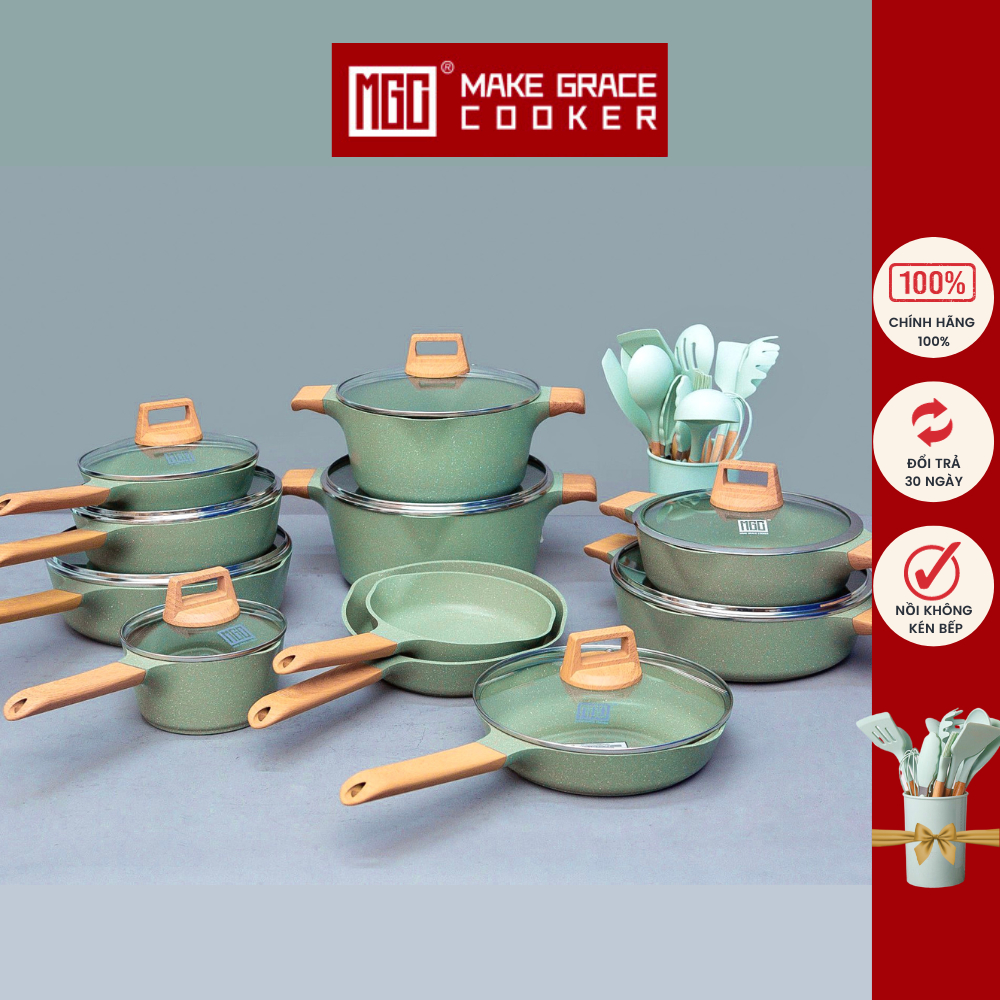 Nồi xanh bơ chính hãng MGC, dùng cho mọi loại bếp, đầy đủ kích thước