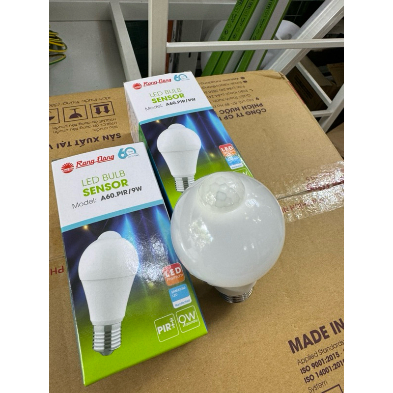 Bóng Đèn cảm biến chuyển động ánh sáng Rạng Đông A60.PIR/9W, hàng chính hãng bảo hành 2 năm