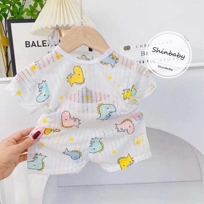 Set 5 bộ cotton giấy cộc tay mềm mát mặc mùa hè cho bé yêu