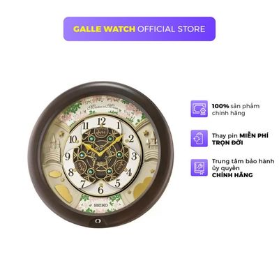 Đồng hồ treo tường Seiko QXM391NR thiết kế cổ điển, thanh lịch, có thể phát nhạc, điều chỉnh âm lượng, cao cấp