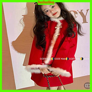 Váy đỏ mặc noel set đồ mặc tết xinh xịn set dạ đỏ tiểu thư sang chảnh chất dày dặn phối lông xịn xò