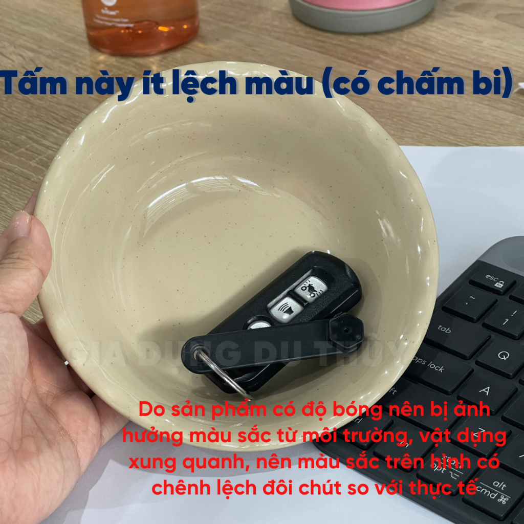 Tô nhựa melamine màu vàng nâu loại tô bèo cạn bát nhựa phíp dùng làm tô hủ tiếu, tô bán bún, tô ăn mì, tô nhỏ cho bé