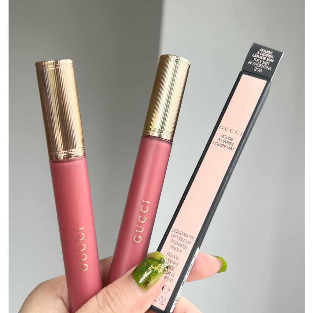 Son Kem Lì Gucci Rouge Liquid Matte, Son Gucci kem fullsize về nhiều màu chính hãng