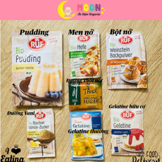 Các loại bột hữu cơ Gelatine hữu cơ Ruf, Pudding, bột nở, Men nở, Agar, đường hữu cơ Date 2025