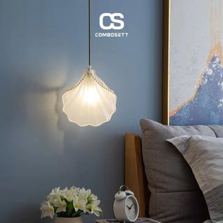 Đèn chùm thả trần hình vỏ sò pha lê decor bàn trang điểm, Đèn treo tường trang trí phòng ngủ khách sạn