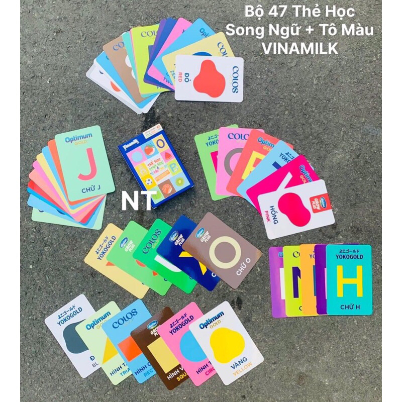 Rẻ- Bộ thẻ học và tô màu cho bé  - HKM từ Vinamilk