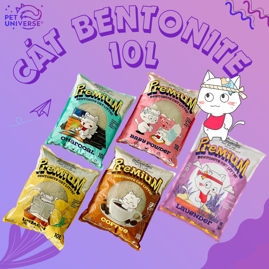 Meowcat - Cát Bentonite cho Mèo 10L - 7kg - Cát vệ sinh cho Mèo / Bentonite cat litter 10L - 7kg