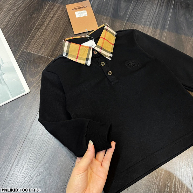 Áo thun dài tay cho bé mix cổ Bb. R chất liệu cotton cao cấp thoải mái__10011