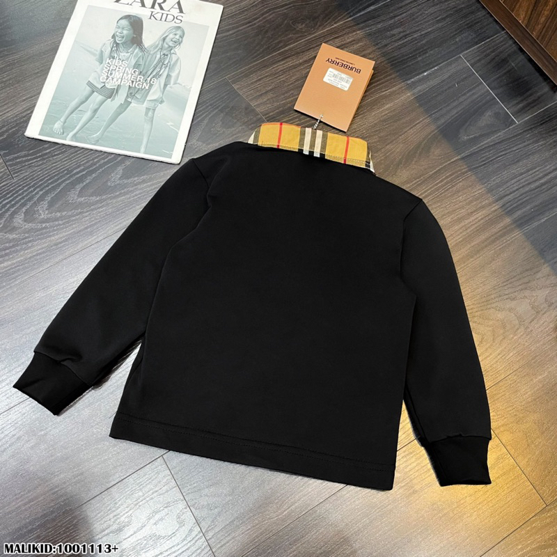 Áo thun dài tay cho bé mix cổ Bb. R chất liệu cotton cao cấp thoải mái__10011