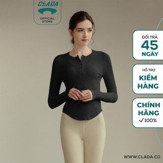 Áo thun nữ ribbed cotton henley top clada - al013