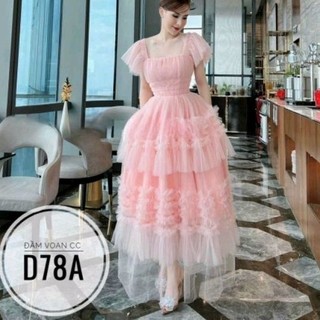 Đầm công chúa big size, đầm maxi voan tay cánh tiên từ 60kg-90kg (bigsize, to, lớn, béo, mập, size lớn, bự)