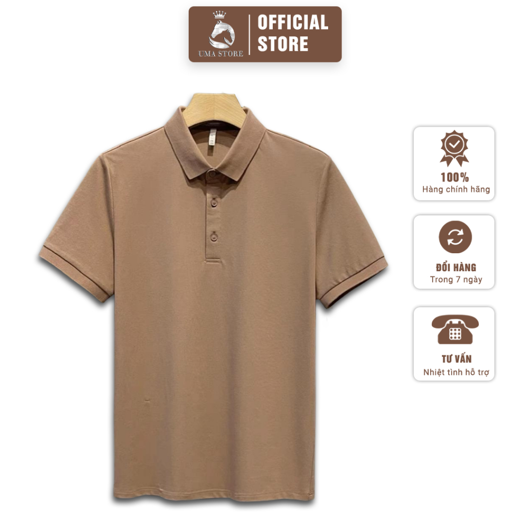 Áo Polo Nam UMA STORE Mẫu Trơn, Chất Liệu Poly Dệt Kim Cao Cấp Mềm Mại Siêu Mát, Áo Thun Có Cổ Kiểu Dáng Đơn Giản SPA01A