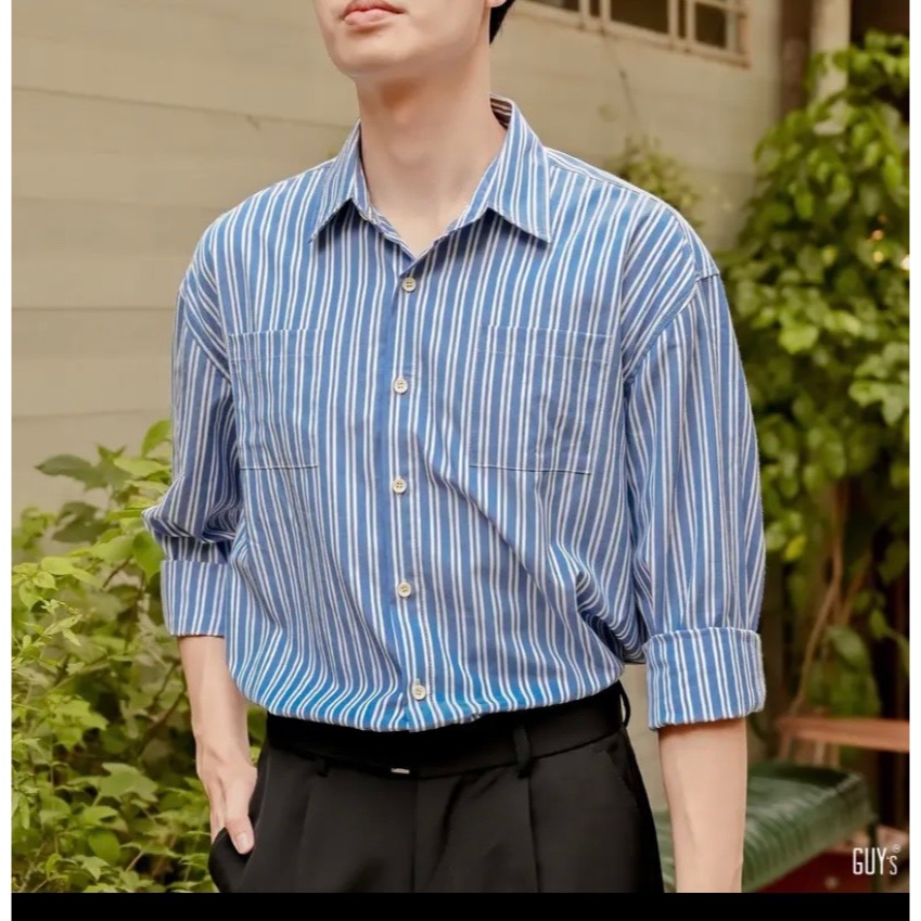 Áo sơ mi Striped shirt GUY's Closet, kẻ sọc, thanh lịch, lịch sự, casual