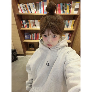 Áo Hoodie Xám Trắng Basic by Cherry.order