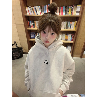 Áo Hoodie Xám Trắng Basic by Cherry.order