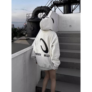 Áo Hoodie Xám Trắng Basic by Cherry.order