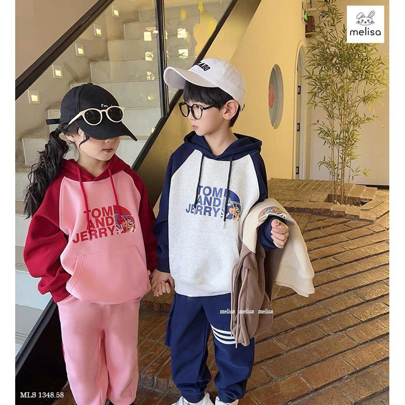 Bộ nỉ hoodie Tom&jerry