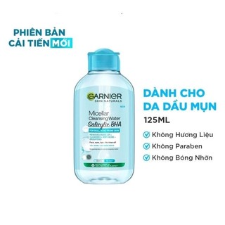 Nước tẩy trang Garnier Micellar Water For Oily & Acne-Prone Skin cho da dầu mụn - Garnier salicylic BHA miracle