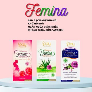  Dung dịch vệ sinh phụ nữ Femina Nano Silver mau hết ngứa hết viêm nhiễm vùng kín và làm cho da mềm mại 