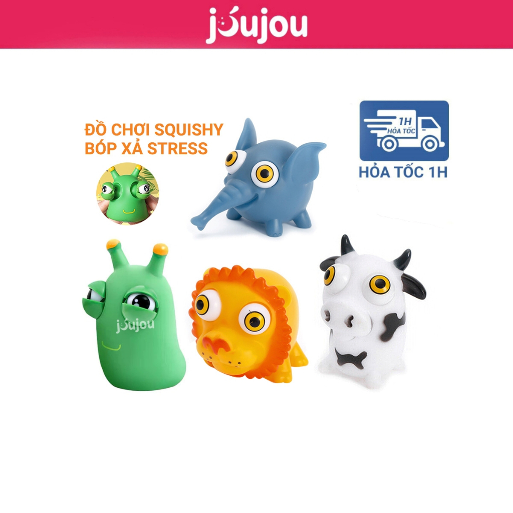 Đồ chơi Squishy nắn bóp đàn hồi giảm stress Jujou, chất liệu nhựa mềm dẻo an toàn cao cấp, đa dạng mẫu mã lựa chọn