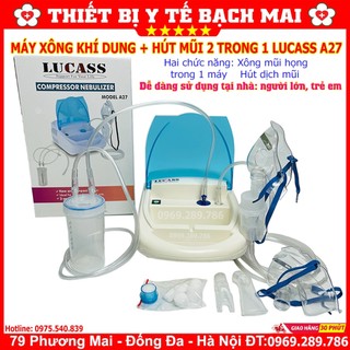 Máy xông hút 4 in 1 lucass a27 - xông mũi, xông họng, hút mũi, hút mụn, phun sương