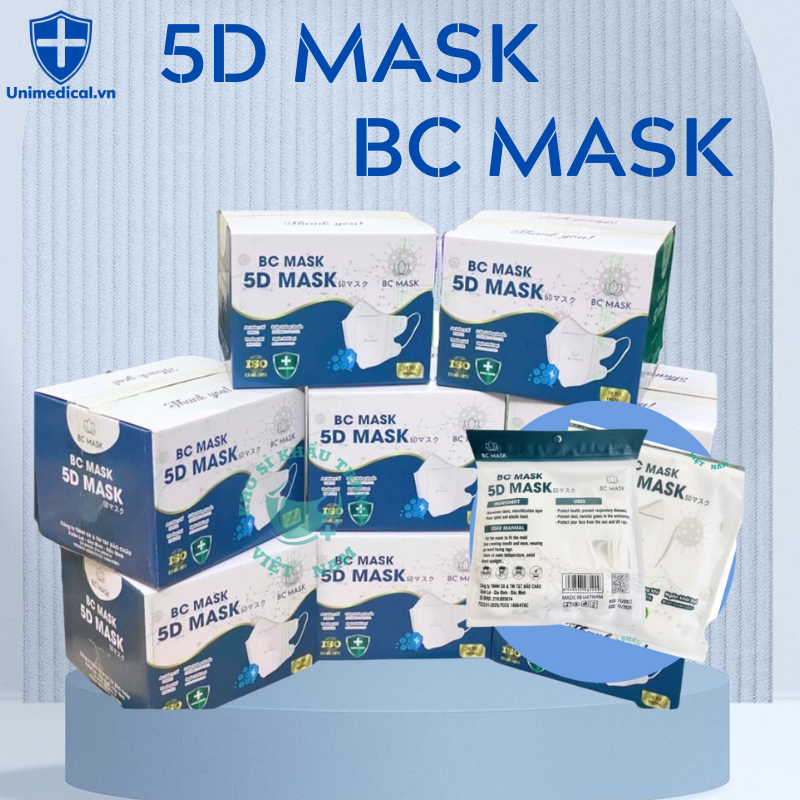 |50 chiếc | Khẩu trang 5D BC Mask nhiều màu 3 lớp kháng khuẩn SỈ KHẨU TRANG 89