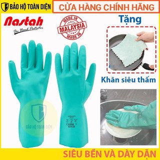 [Tặng Khăn] Găng tay rửa chén bát, giặt giũ Malaysia _không mùi, chống hóa chất siêu dai, siêu bền