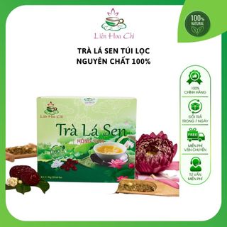 Trà lá sen túi lọc nguyên chất 100% - hồng sâm 20 túi lọc