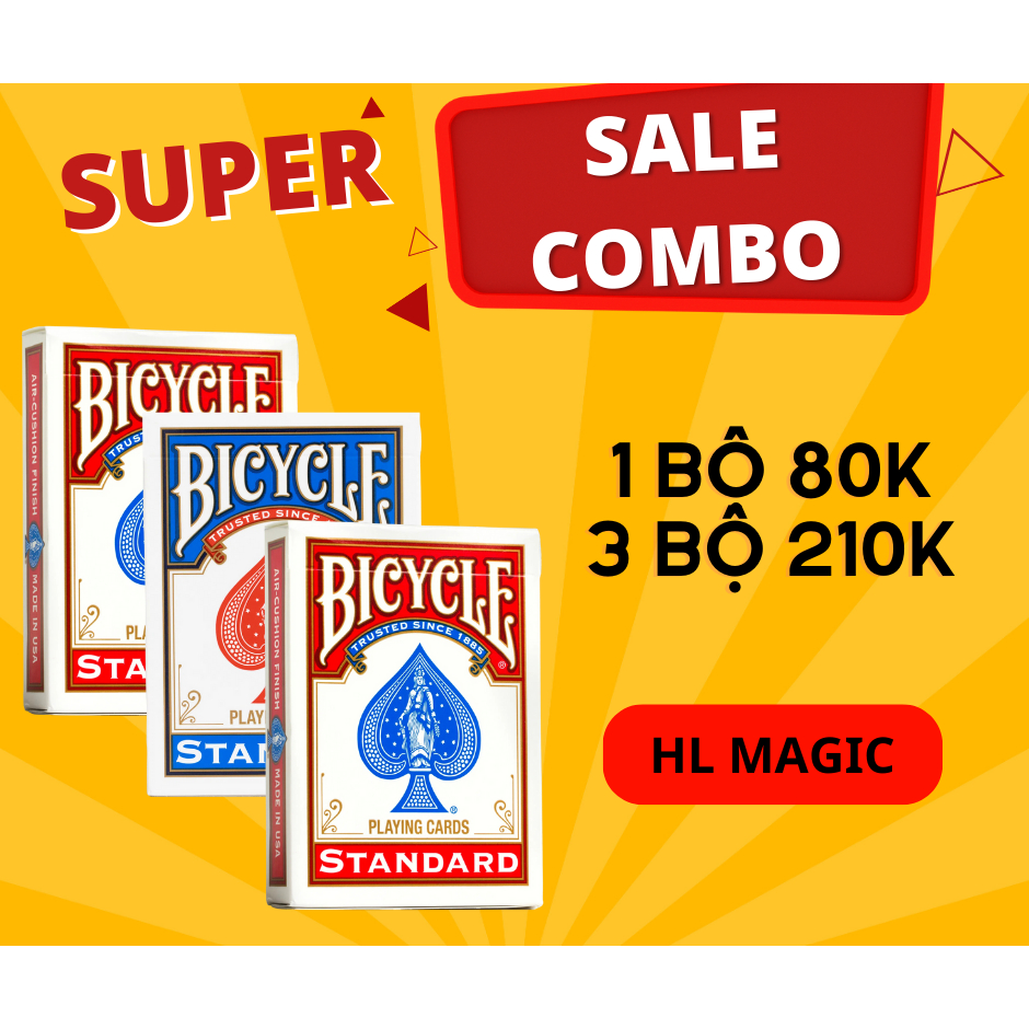 Bài Tây Bicycle Standard dành cho ảo thuật, múa bài - Bài Mỹ - Bài Chính Hãnh