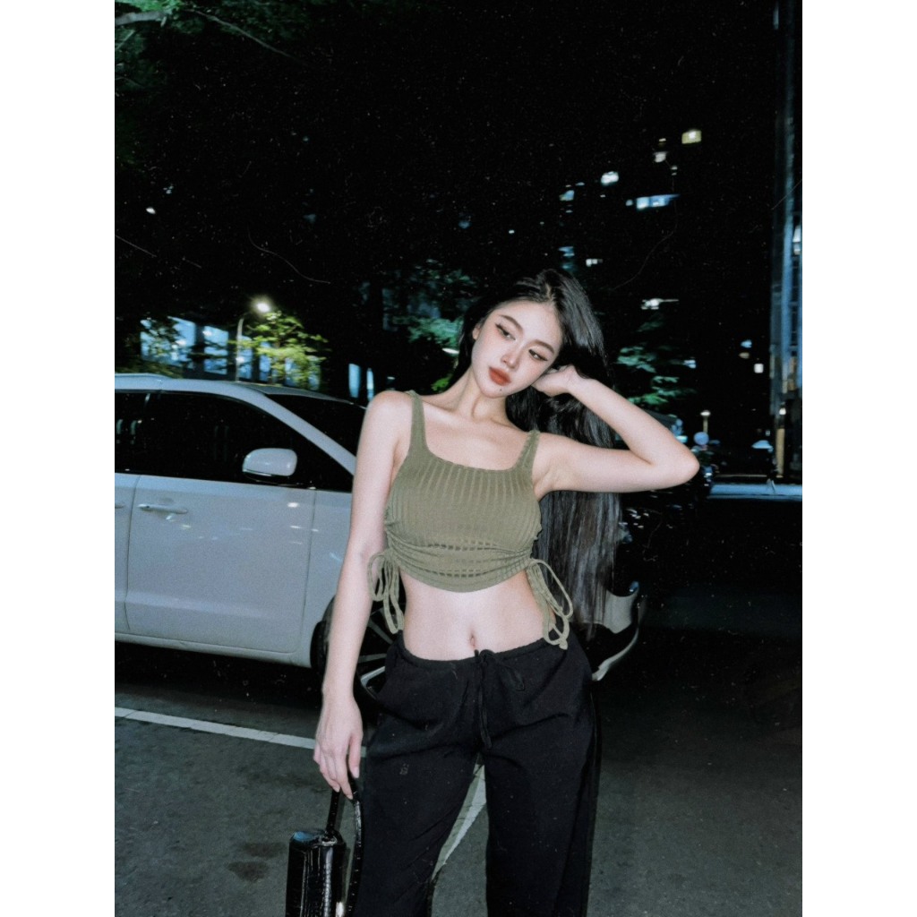 Croptop Basic Rút 2 Bên - 3530